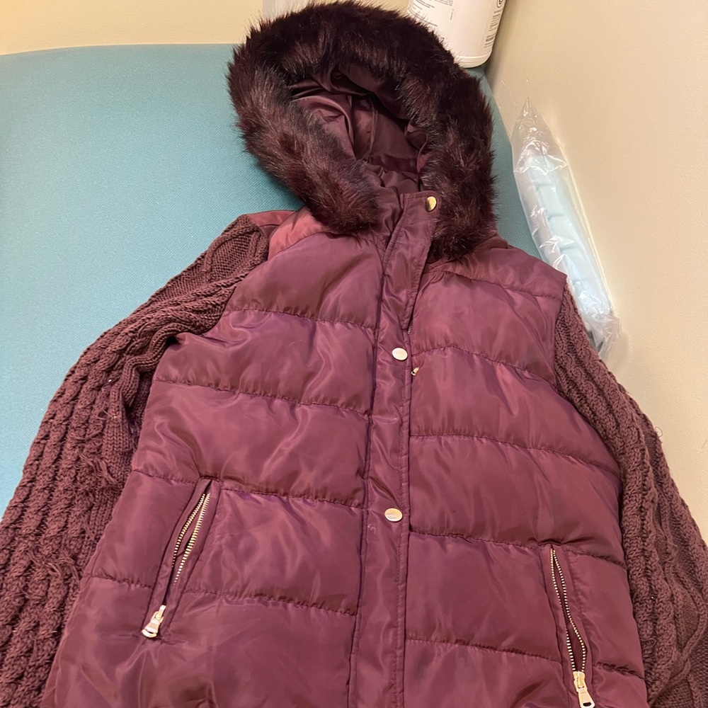 Burgundy fall jacket